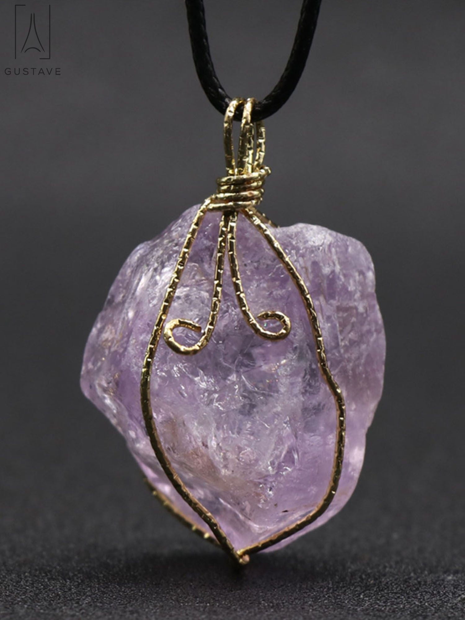 Buy Natural Amethyst Crystal Pendant Online in India - Mypoojabox.in